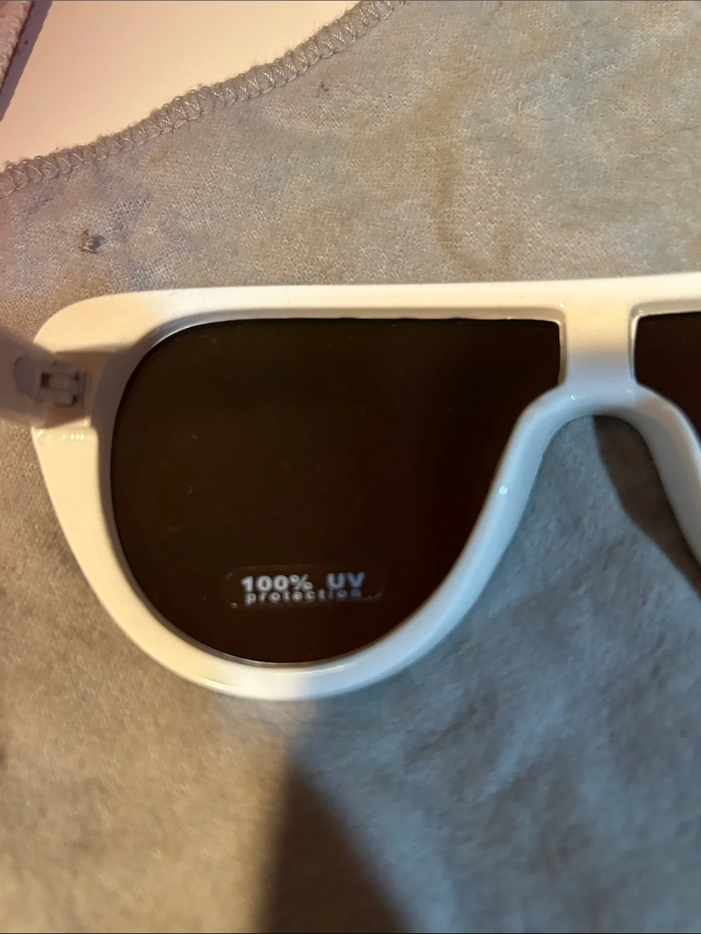 White Frame Men's Sunglasses with Mirrored Lenses